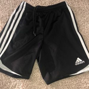 Adidas black soccer shorts